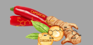 Curcumin in turmeric and capsaicin in peppers capcaicin